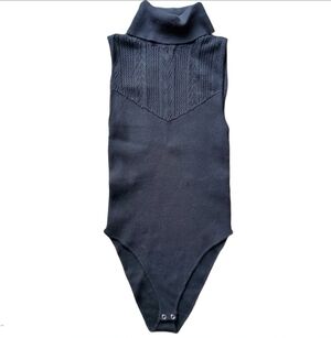 Boho Sleeveless Turtleneck Bodysuit Size Large